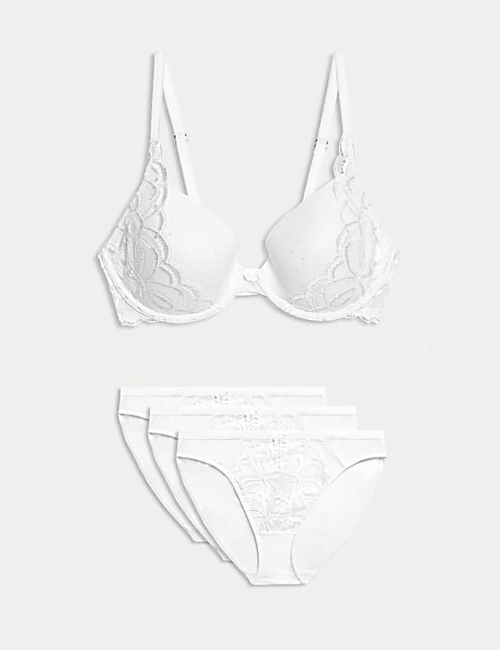 Amelia Lace Wired Plunge Bra Set A-E