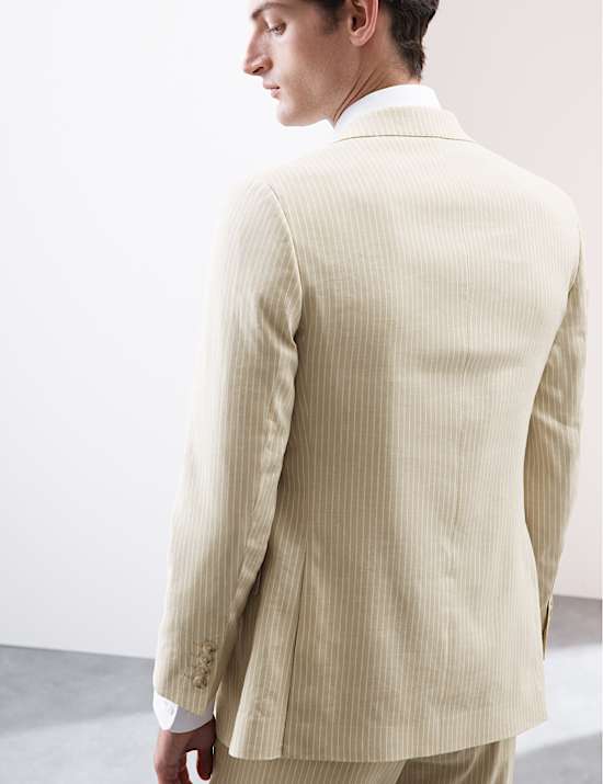 Tailored Fit Linen Rich Suit