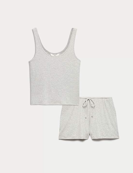 Ensemble haut de pyjama caraco en modal c&ocirc;tel&eacute;