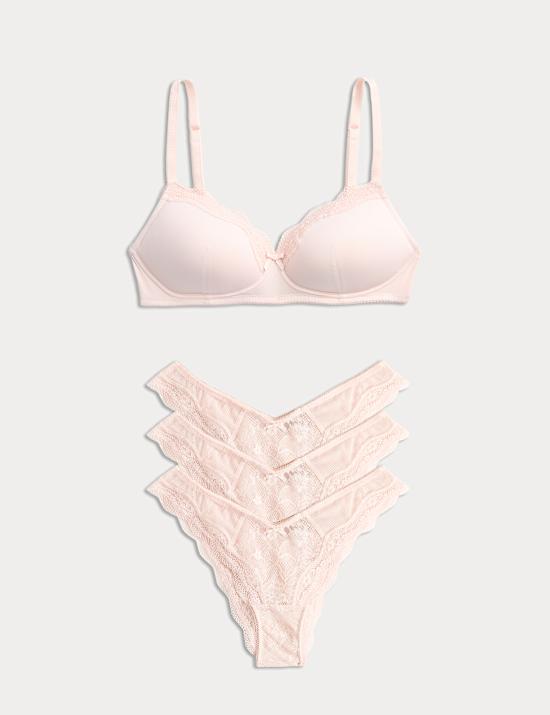 Jasmine Lace Non Wired Full Cup Bra Set A-E