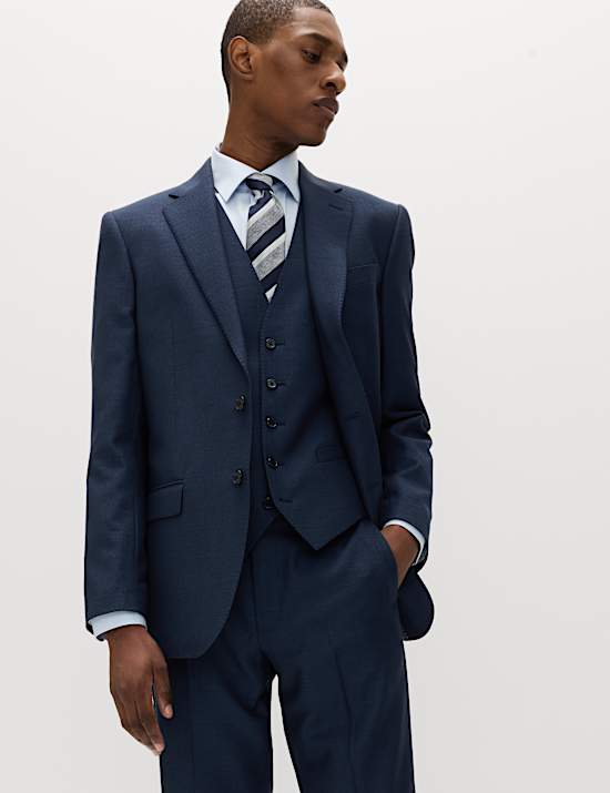 3 Piece Regular Fit Pure Wool Suit