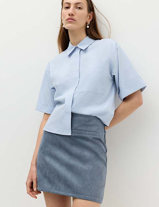 Suede Jacket & Skirt Set