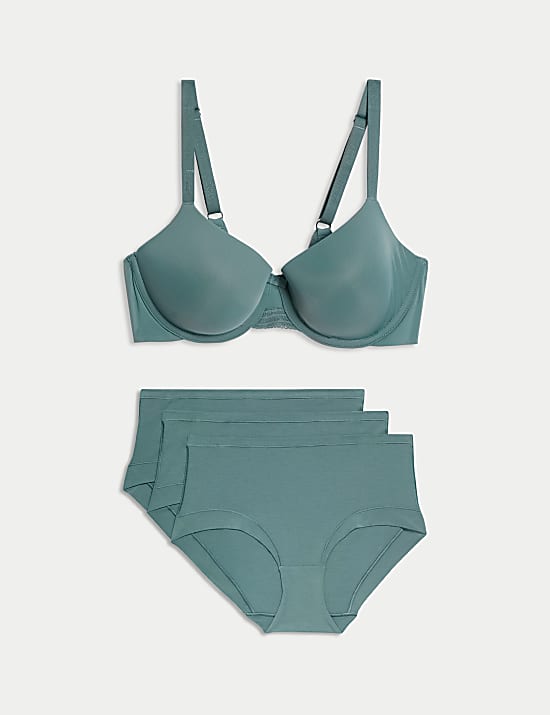 Set Bra Kaus Oblong Cup Penuh Berkawat Flexifit&trade; A-E