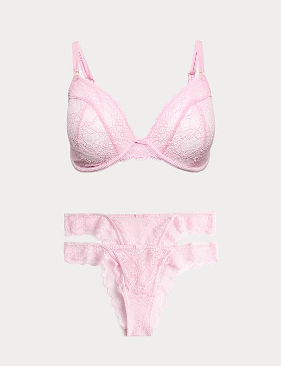 Ida Lace Wired Plunge Bra Set F-H