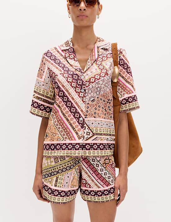 Printed Shirt & Shorts Set