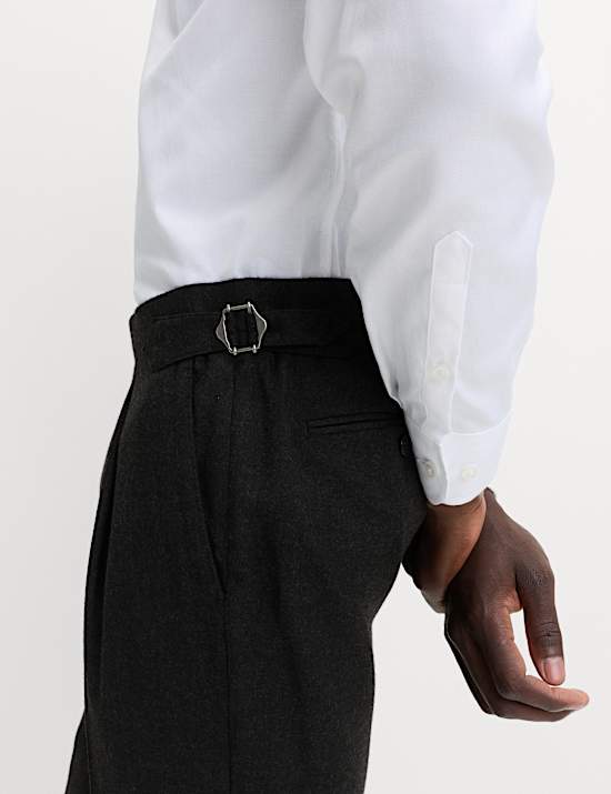 Regular Fit Pure Wool Flannel Suit