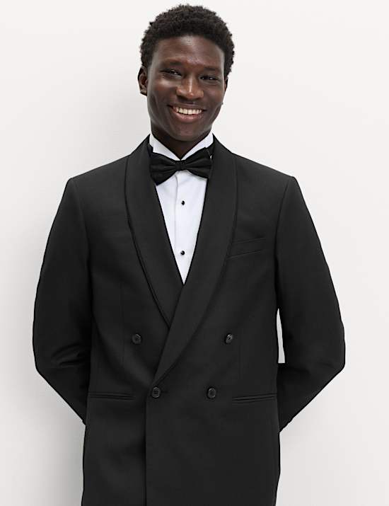 Tailored Fit Double Breasted Tuxedo Suit