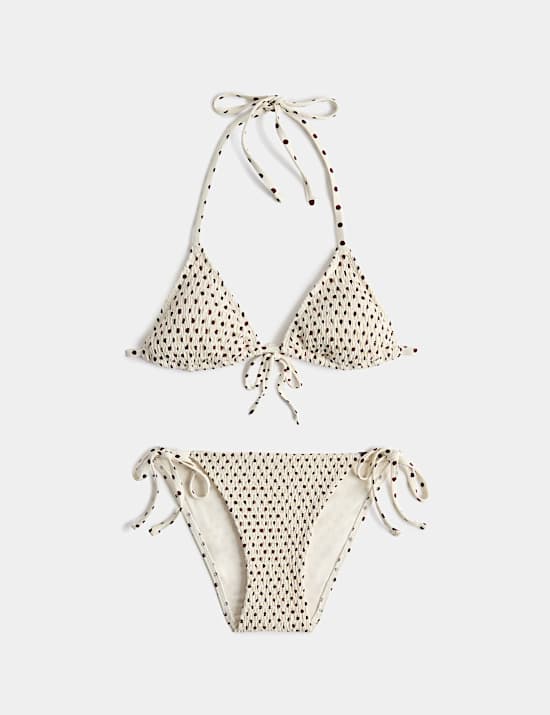 Bikini de tri&aacute;ngulo estampada