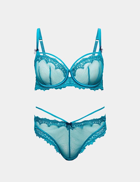 Magda Embroidery Wired Balcony Bra Set A-E