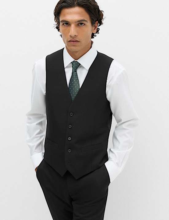 3 Piece Tailored Fit Textured Suit