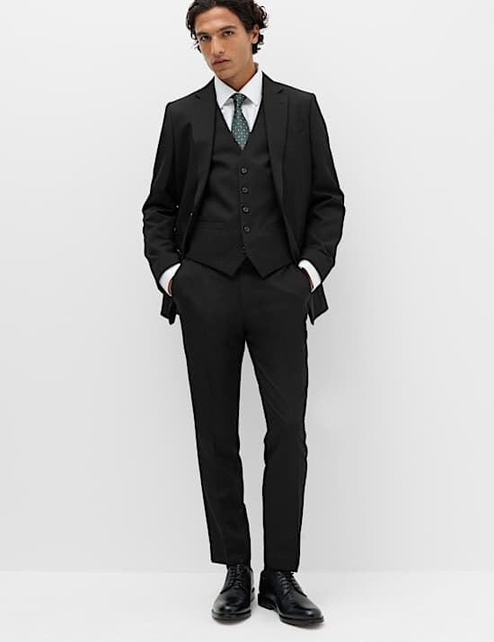 3 Piece Tailored Fit Textured Suit