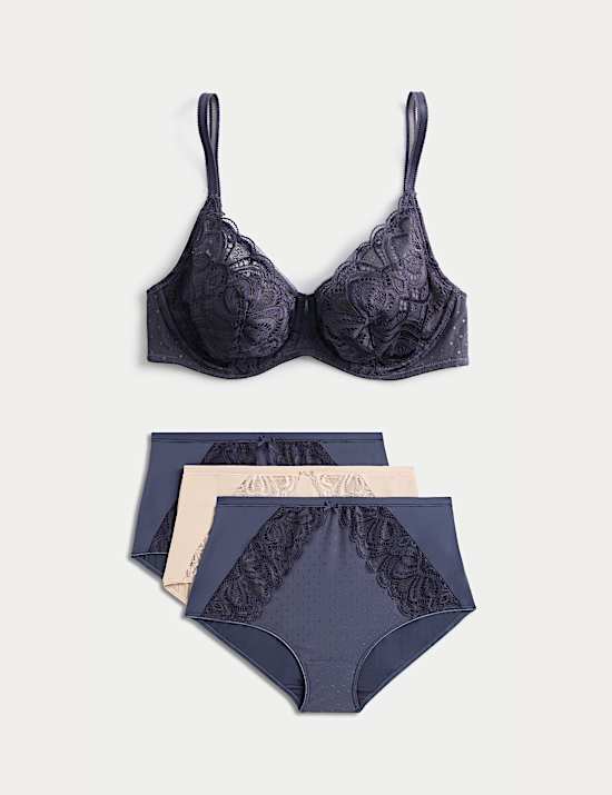 Amelia Lace Natural Lift™ Full Cup Bra Set A-E