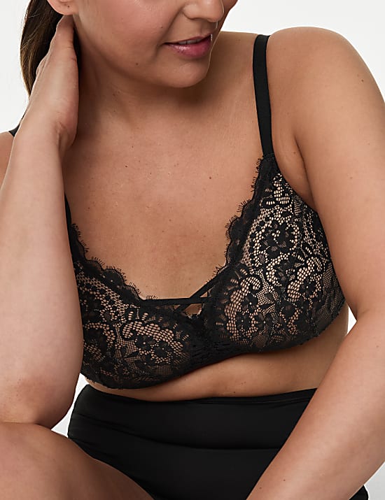 Set Bra Pascaoperasi Tanpa Kawat Renda A-E