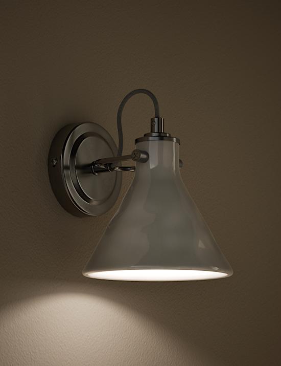Ceramic Mottled Cone Wall Light