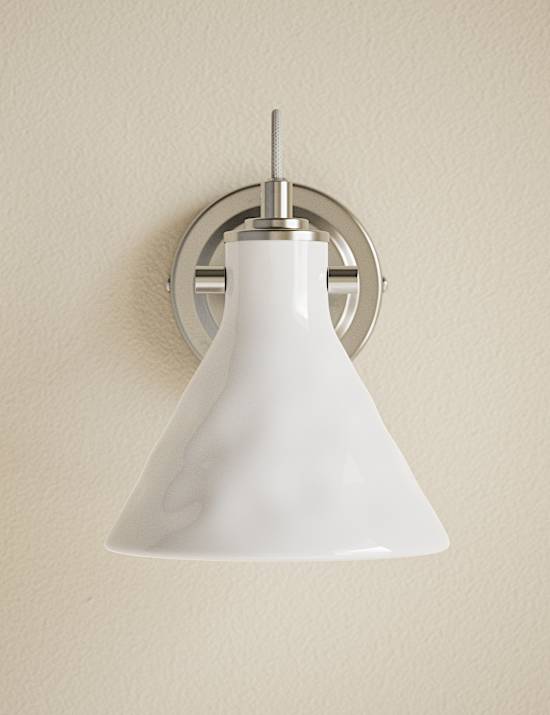 Ceramic Mottled Cone Wall Light