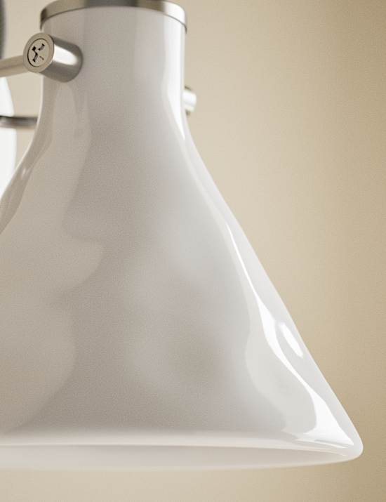 Ceramic Mottled Cone Wall Light