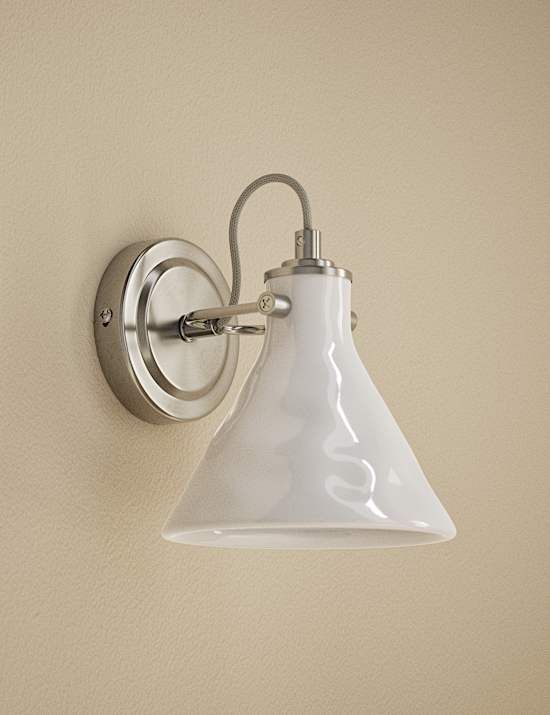 Ceramic Mottled Cone Wall Light