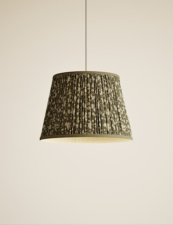 Pleated Splatter Print Lamp Shade