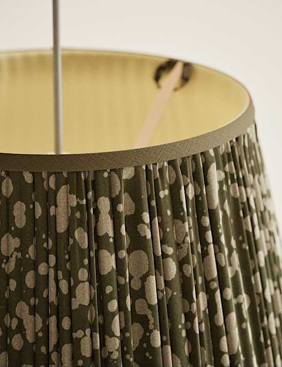 Pleated Splatter Print Lamp Shade
