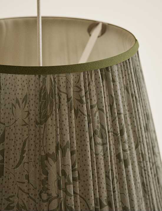Fabric Floral Pleated Shade