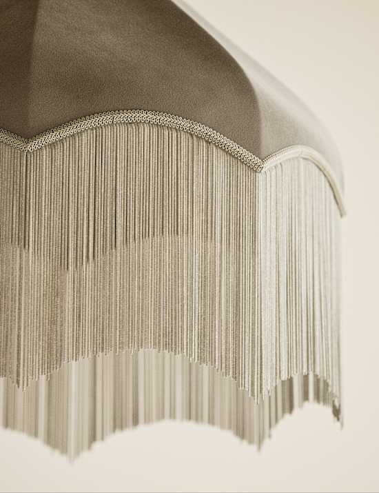 Velvet Fringed Oversized Shade