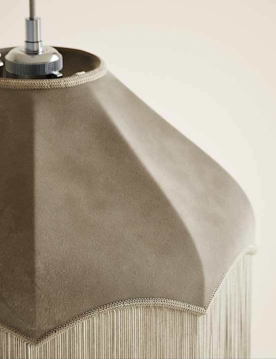 Velvet Fringed Oversized Shade