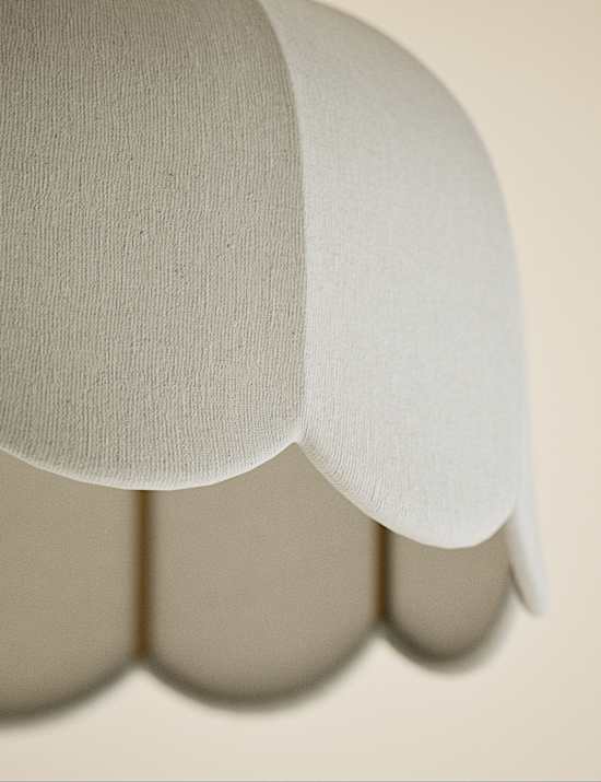 Skeletal Petal Fabric Scallop Pendant Light