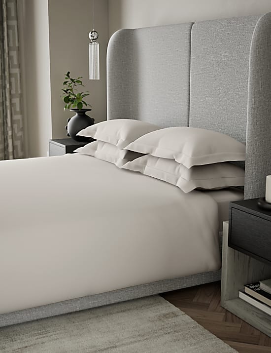 500TC Cotton Sateen 2pk Oxford Edge Pillowcase