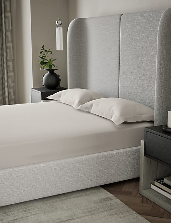 500TC Cotton Sateen 2pk Oxford Edge Pillowcase