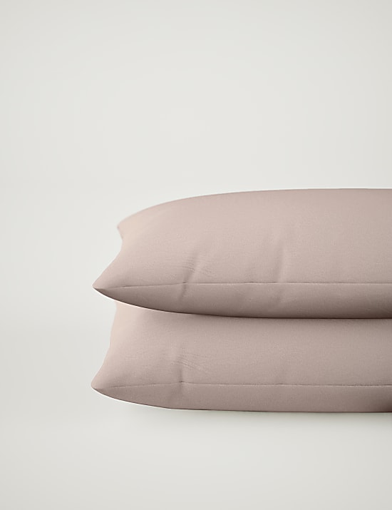 2pk Pure Brushed Cotton Pillowcases