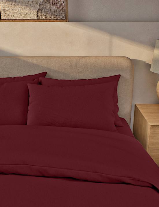 2pk Pure Brushed Cotton Pillowcases