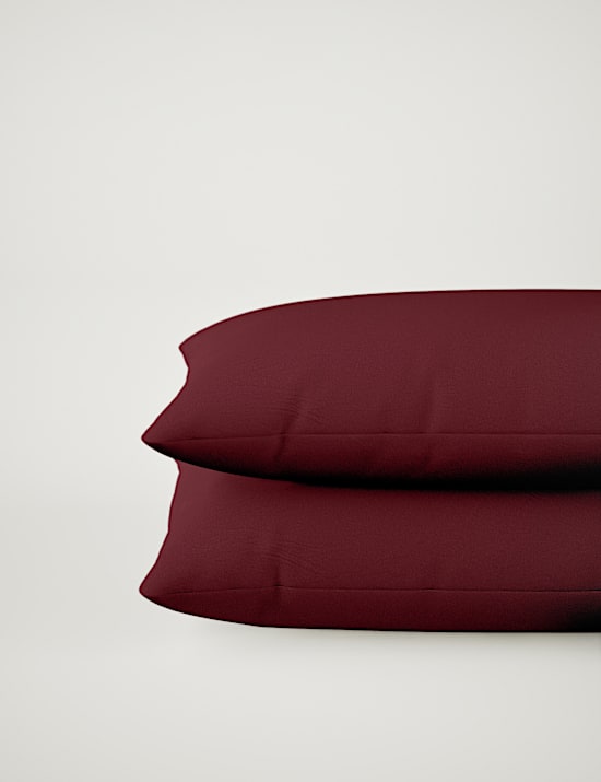 2pk Pure Brushed Cotton Pillowcases