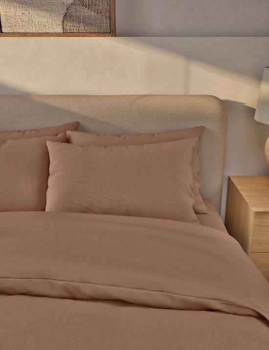 Pack de 2 fundas de almohada 100% algod&oacute;n cepillado