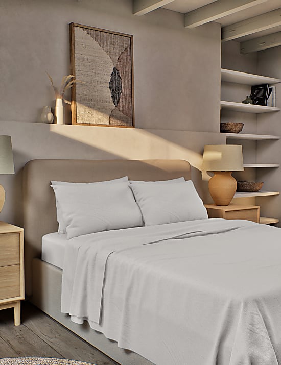 Drap plat 100 % coton peigné