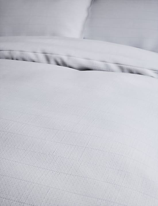 Parure de lit en coton côtelé à rayures