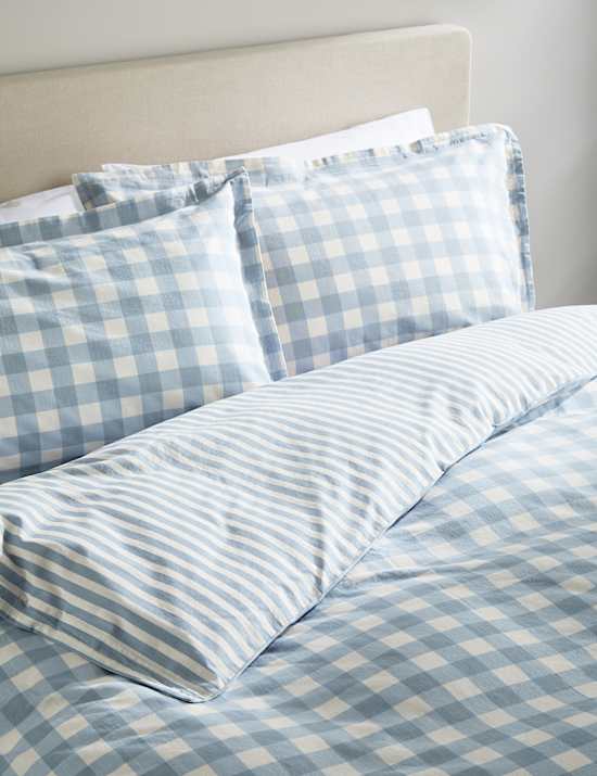 Pure Cotton Gingham Bedding Set