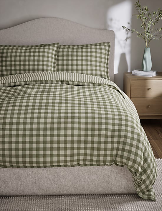 Pure Cotton Gingham Bedding Set