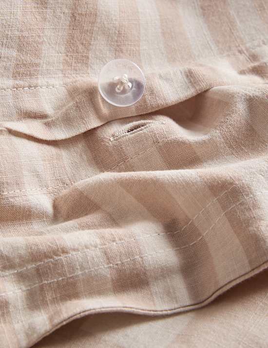 Parure de lit 100 % coton à carreaux Vichy