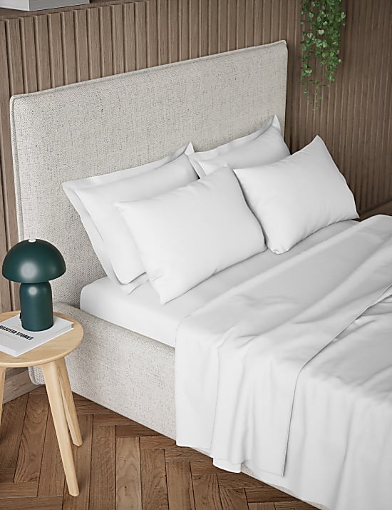 Drap plat 100&nbsp;% coton avec une densité de tissage de 300&nbsp;fils
