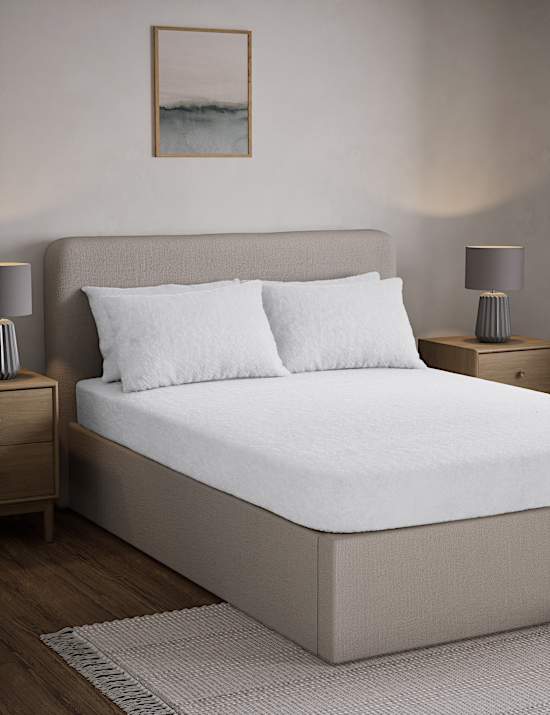 White fleece fitted sheet best sale