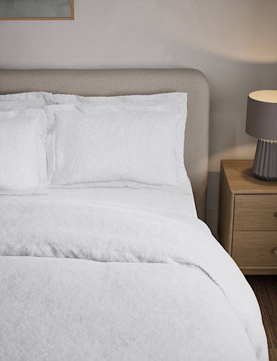 2er-Pack Oxford-Kissenbez&uuml;ge aus Teddy-Fleece