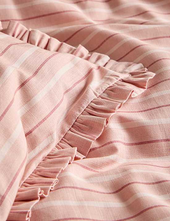 Parure de lit 100&nbsp;% coton à rayures