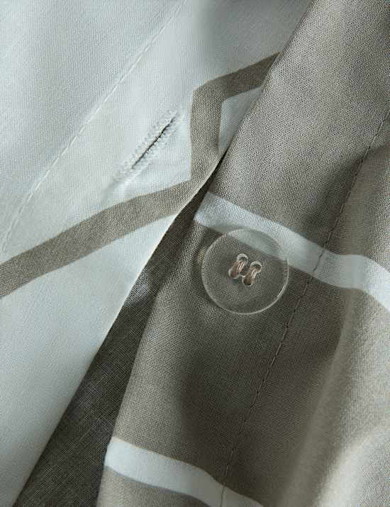 Cotton Blend Geometric Bedding Set