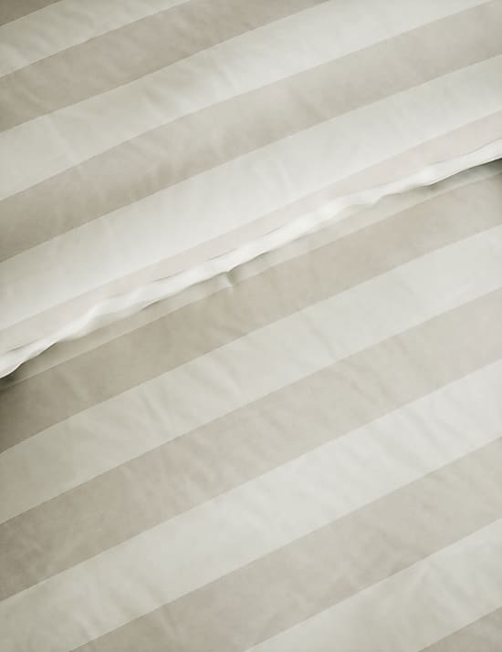 Set Perlengkapan Tidur Campuran Linen Motif Garis