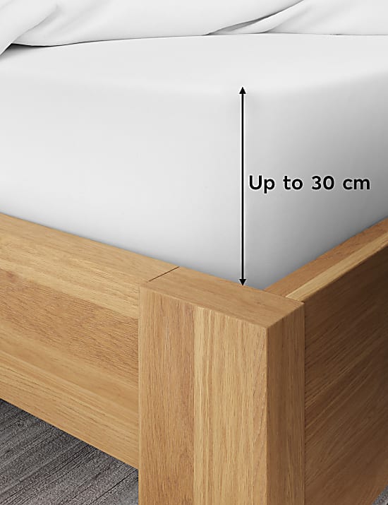 Bamboo Cotton Blend Sateen Deep Fitted Sheet