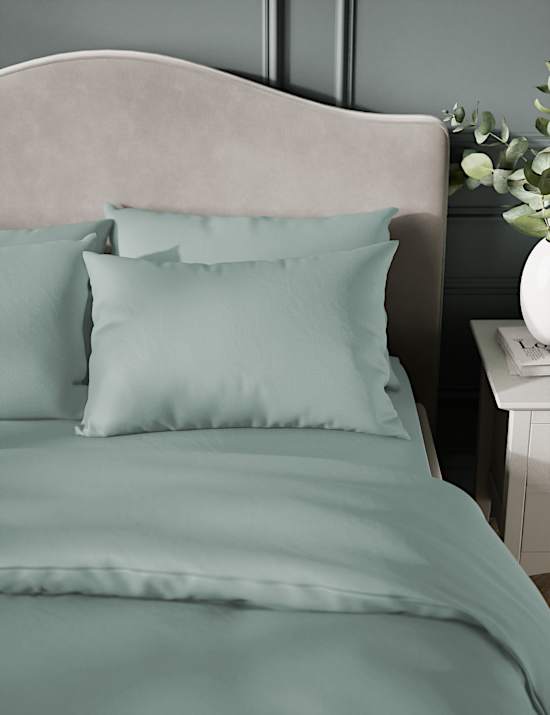 2 Pack Egyptian Cotton Sateen 400 Thread Count Pillowcases