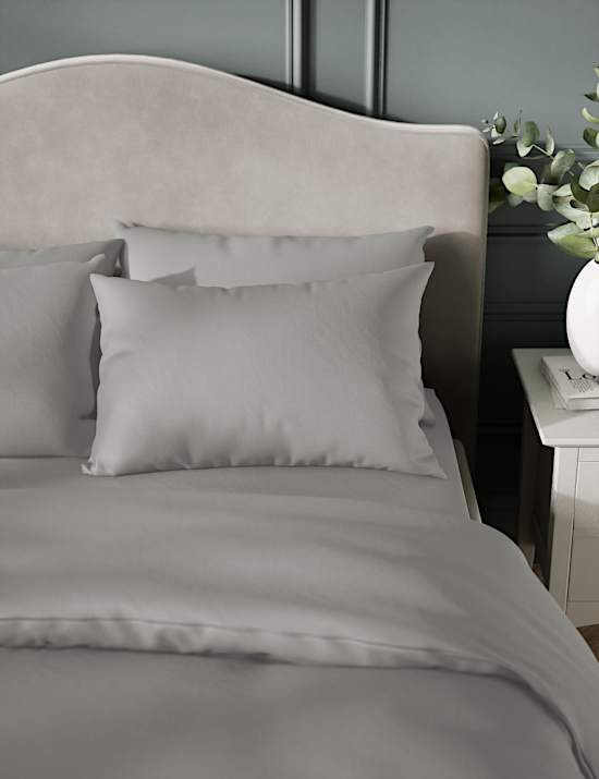 Lot de 2 taies d'oreiller en coton satin&eacute; &eacute;gyptien avec densit&eacute; de tissage de 400 fils