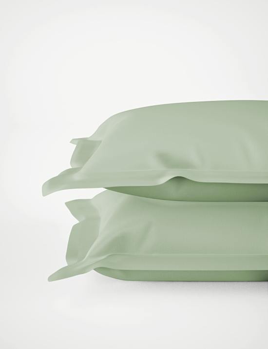 2pk Egyptian Cotton Sateen 400 Thread Count Oxford Pillowcases