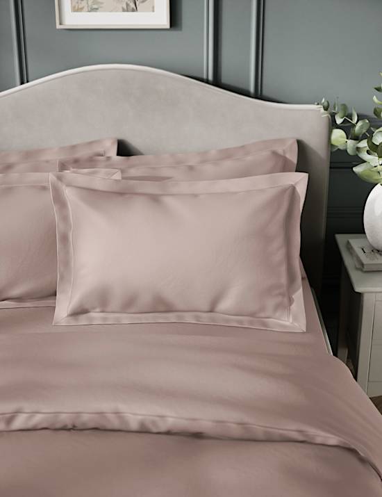 2pk Egyptian Cotton Sateen 400 Thread Count Oxford Pillowcases