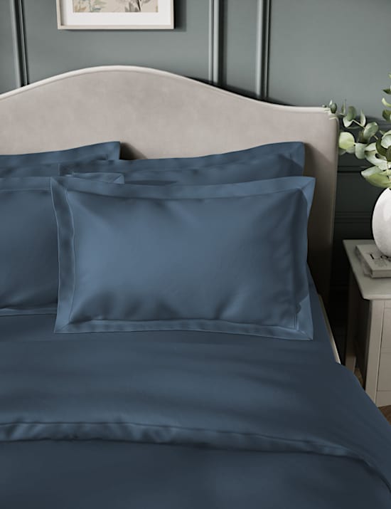 2 Pack Egyptian Cotton Sateen 400 Thread Count Oxford Pillowcases